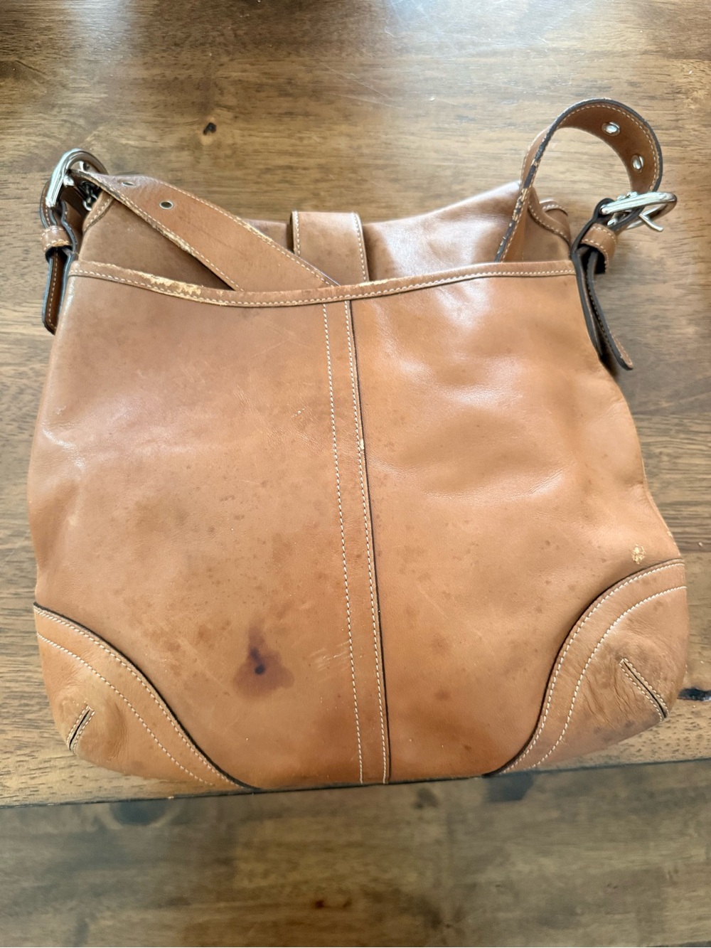 Vintage Coach Soho Brown Leather Flap Shoulder Bag Crossbody Style 94 - Picture 10 of 14